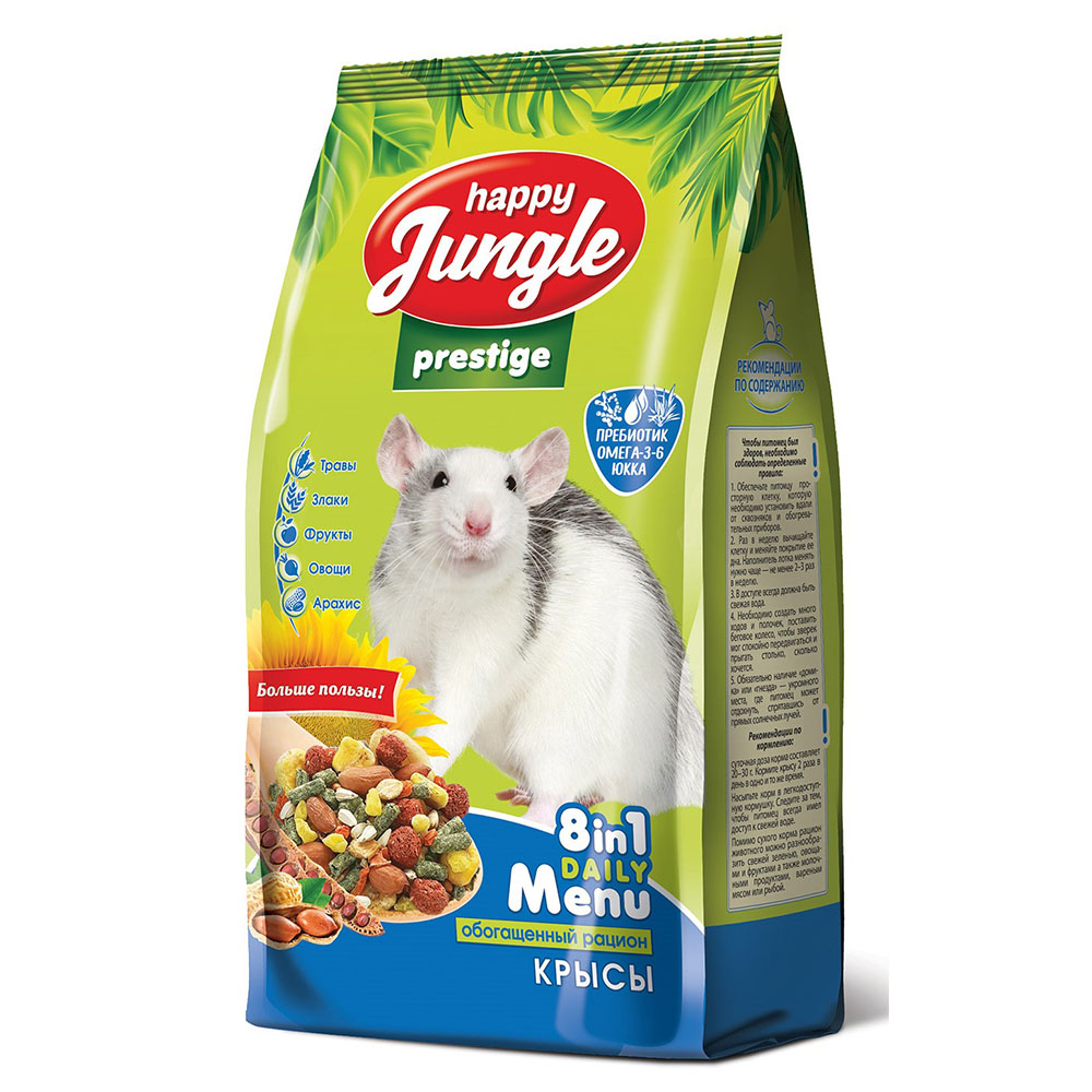 Happy Jungle Prestige Корм для крыс, 500 г<