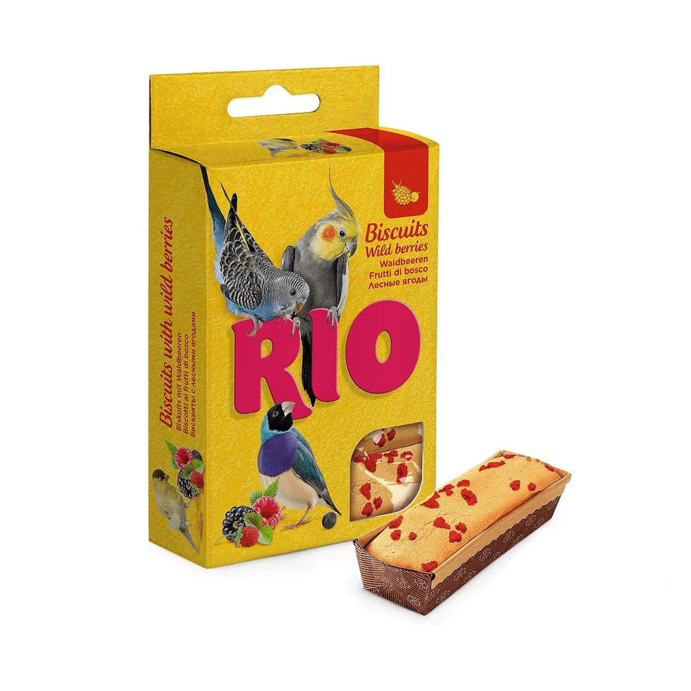 RIO Лакомство для птиц Бисквиты с лесными ягодами, 5 шт х 7 г<