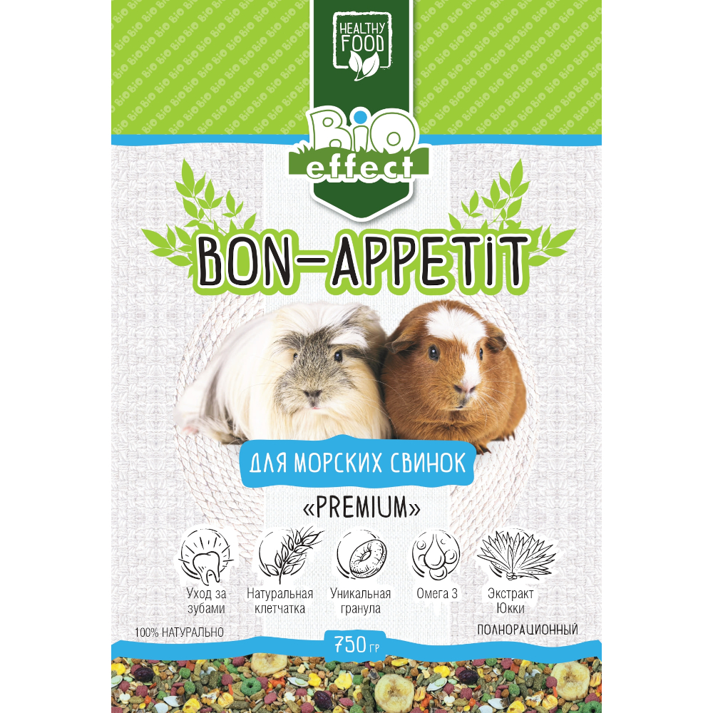 Bio Effect Bon Appetit Premium корм для морских свинок, 750 г<