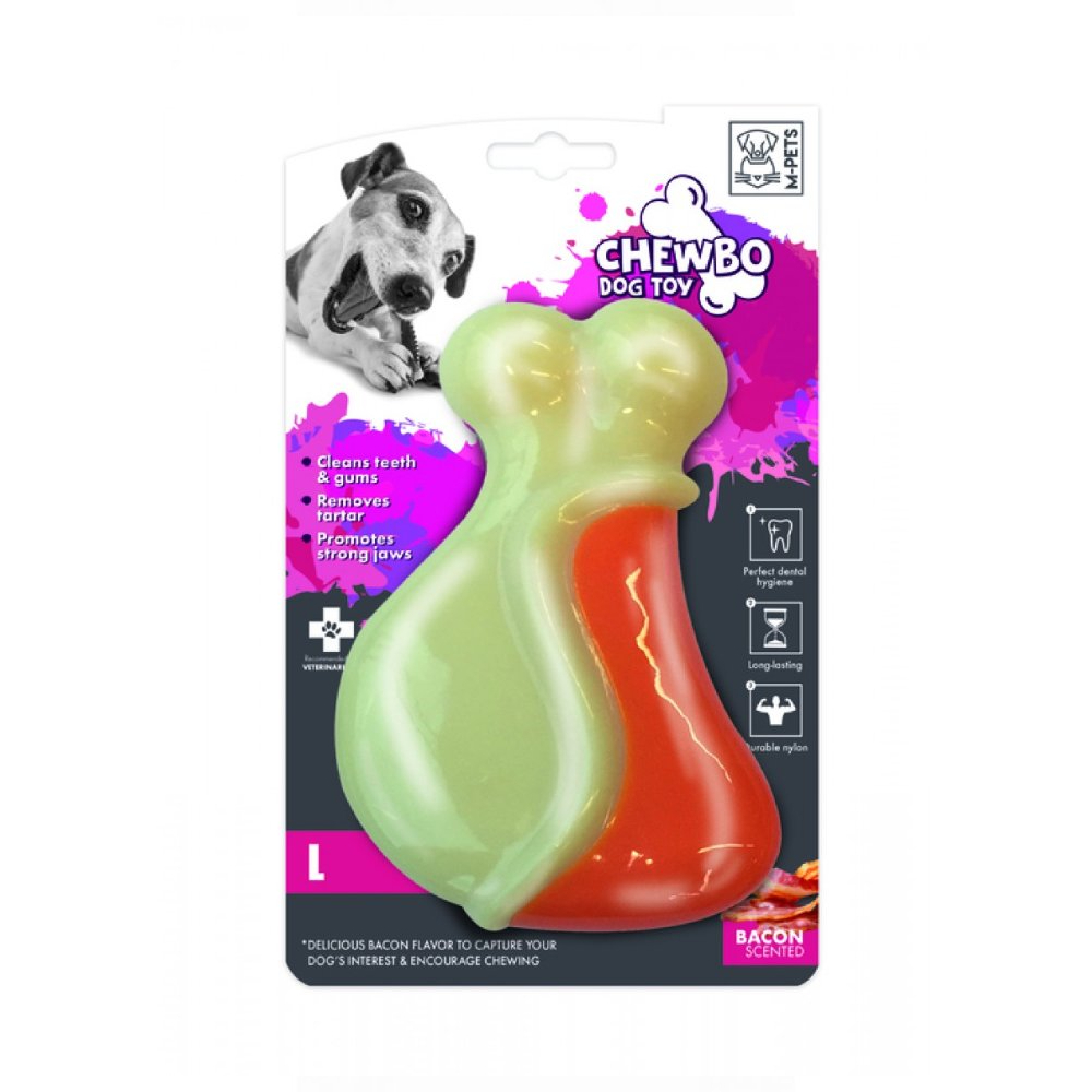 MPets игрушка для собак "Куриная ножка" со вкусом бекона, 16 см<