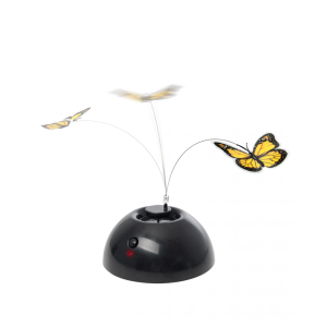 MPets интерактивная игрушка для кошек "DANCING Butterfly", черная