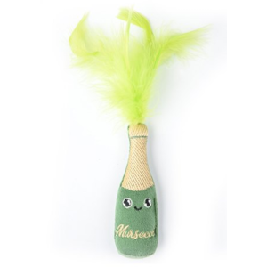 Mr.Kranch Игрушка для кошек "Шампанское" с кошачьей мятой, зеленый