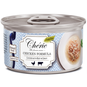 Cherie Chicken Formula консервы для кошек, курица с говядиной в соусе, 80 г
