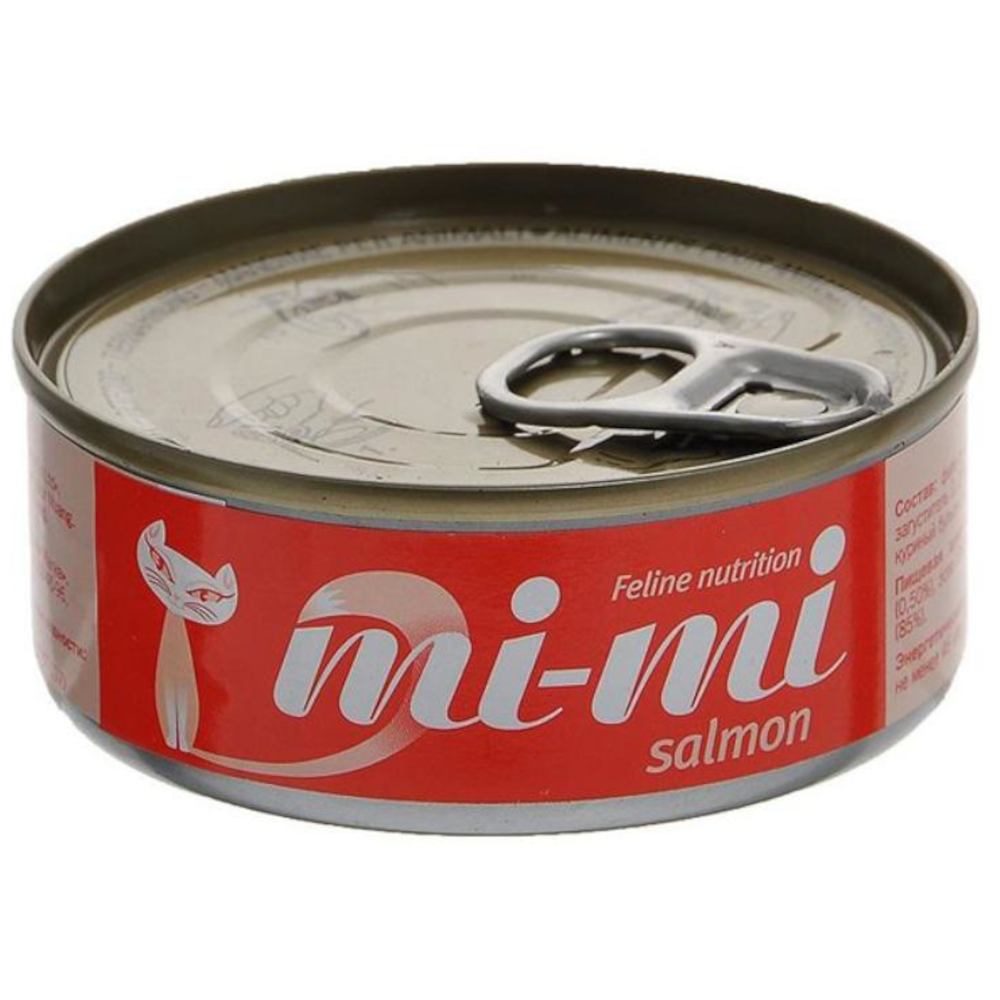 Mi-Mi консервы для кошек, с лососем в желе, 80 г<