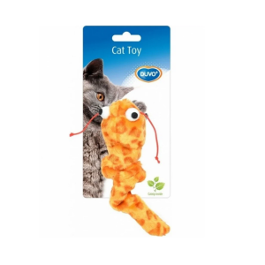 DUVO+ Игрушка для кошек Сомик с кошачьей мятой, оранжевая