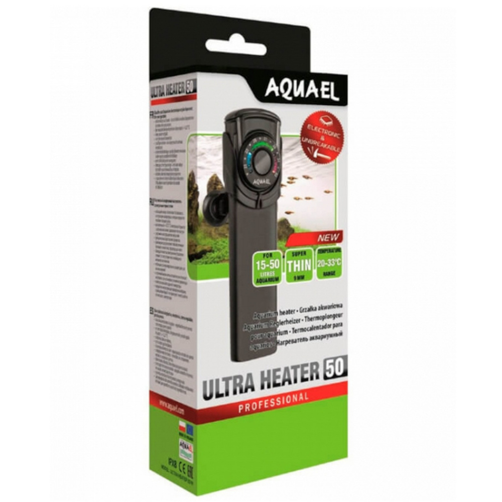 Aquael Нагреватель пластиковый Ultra Heater 50 W, 15-50 л<