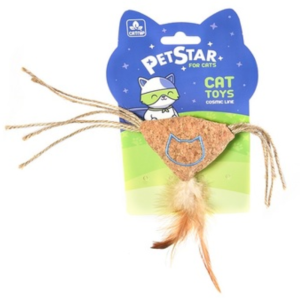 Pet Star Игрушка для кошек "Подушечка", текстиль с мятой и перьями, 15х21 см