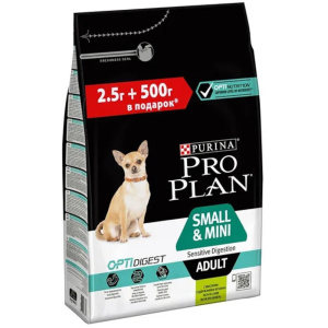 Pro Plan сухой корм для собак мелких пород, ягненок с рисом, 2,5 кг + 500 г