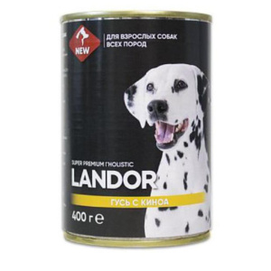 Landor консервы для собак, гусь с киноа, 400 г