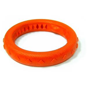 Зооник Игрушка для собак "Кольцо плавающее", оранжевое, 17 см
