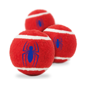 Buckle-Down игрушка для собак теннисные мячики, Человек-паук, красный, 3 шт