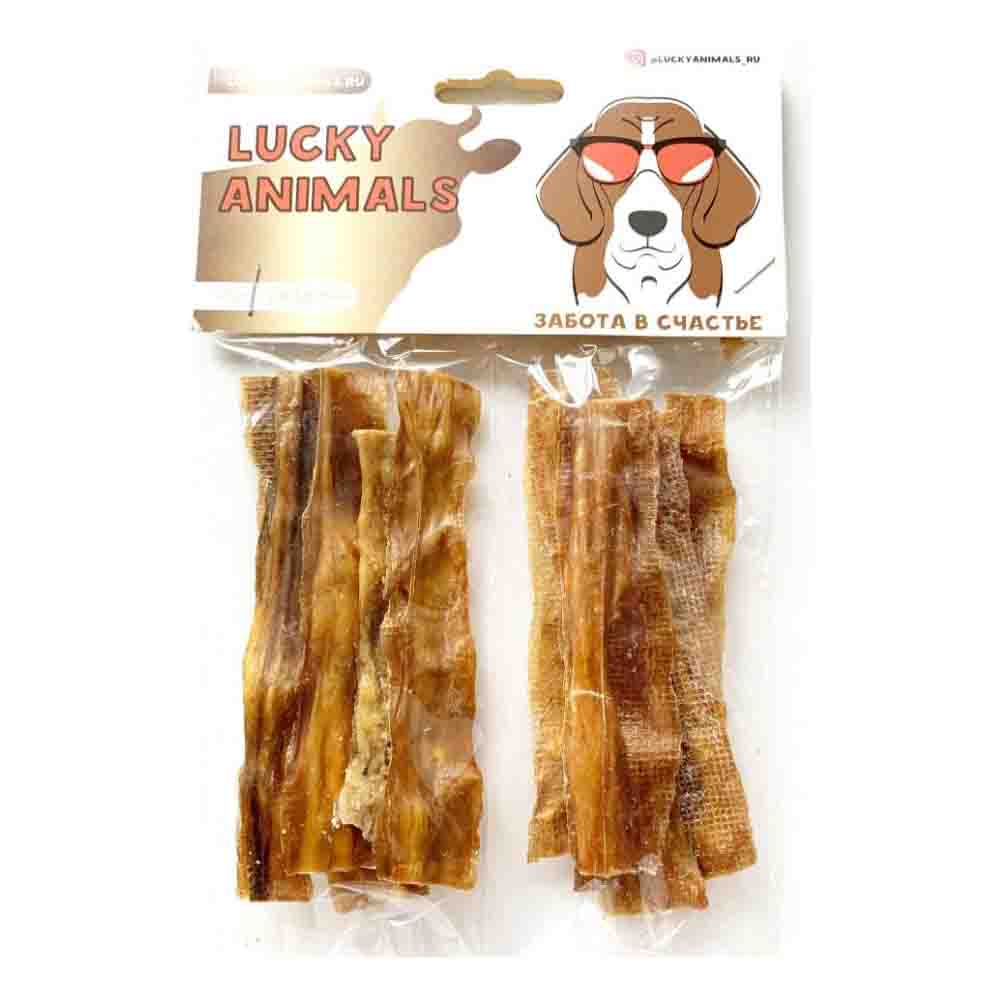 Lucky Animals лакомство для собак всех пород, Кишки говяжьи, 35 г<