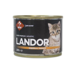 Landor консервы для котят, индейка с тыквой, 100 г
