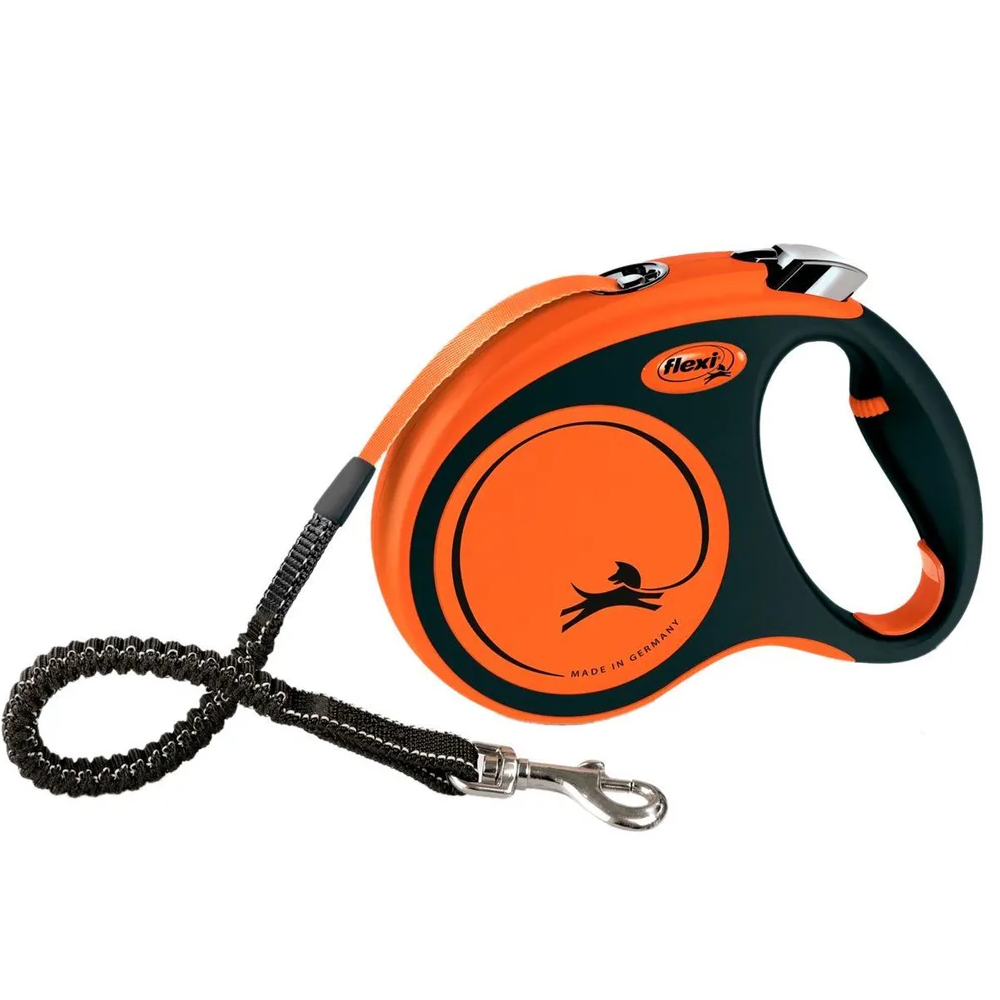 Flexi Xtreme оранжевый ременной поводок-рулетка L, 5 м, до 65 кг<