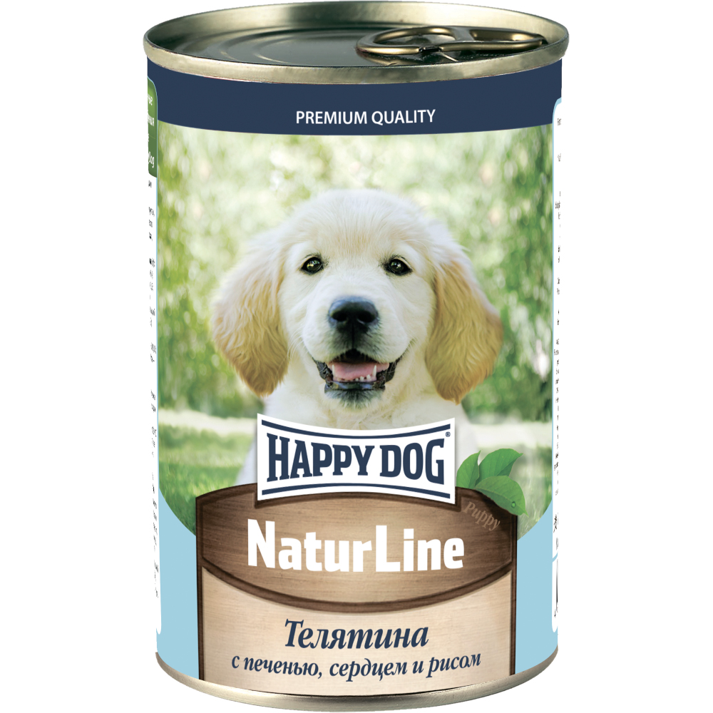 Happy Dog консервы для щенков, телятина с рисом, 410 г<