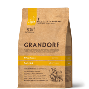 Grandorf сухой корм для собак мелких пород, четыре вида мяса, Probiotics, 3 кг