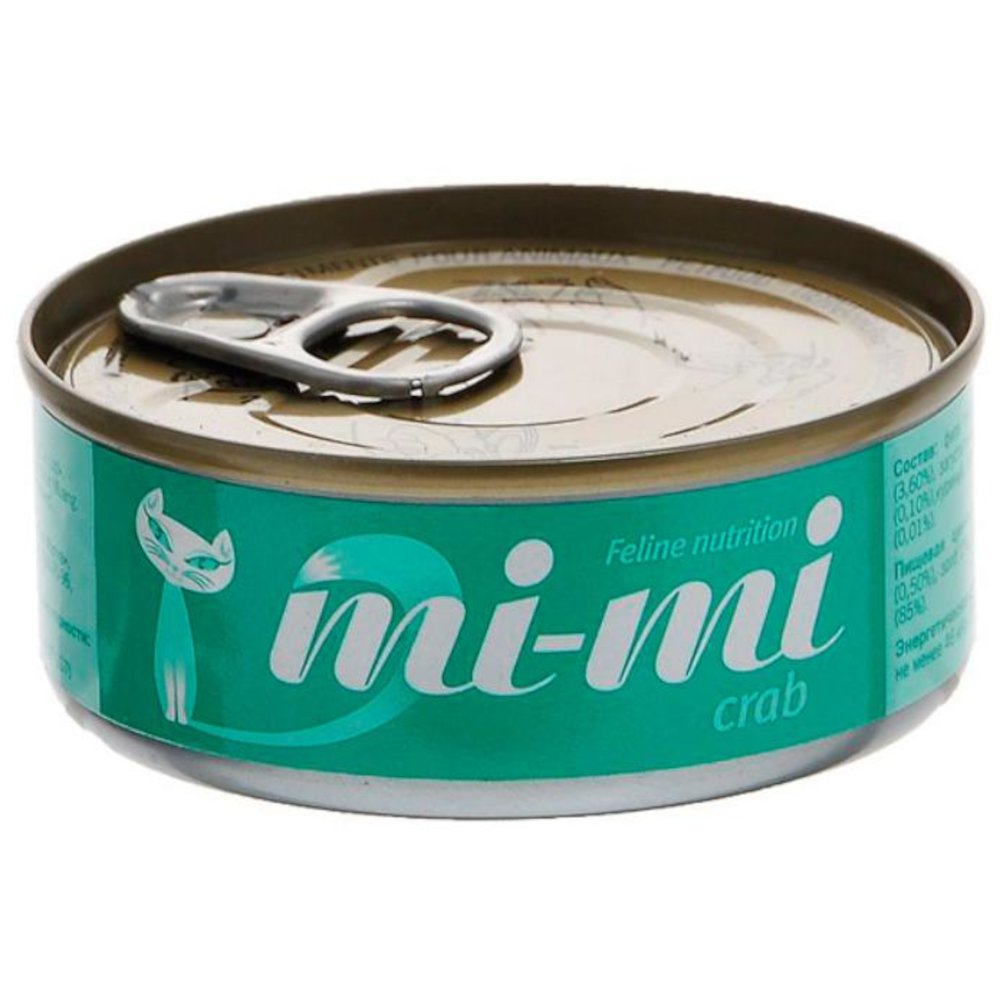 Mi-Mi консервы для кошек, с мясом краба в желе, 80 г<