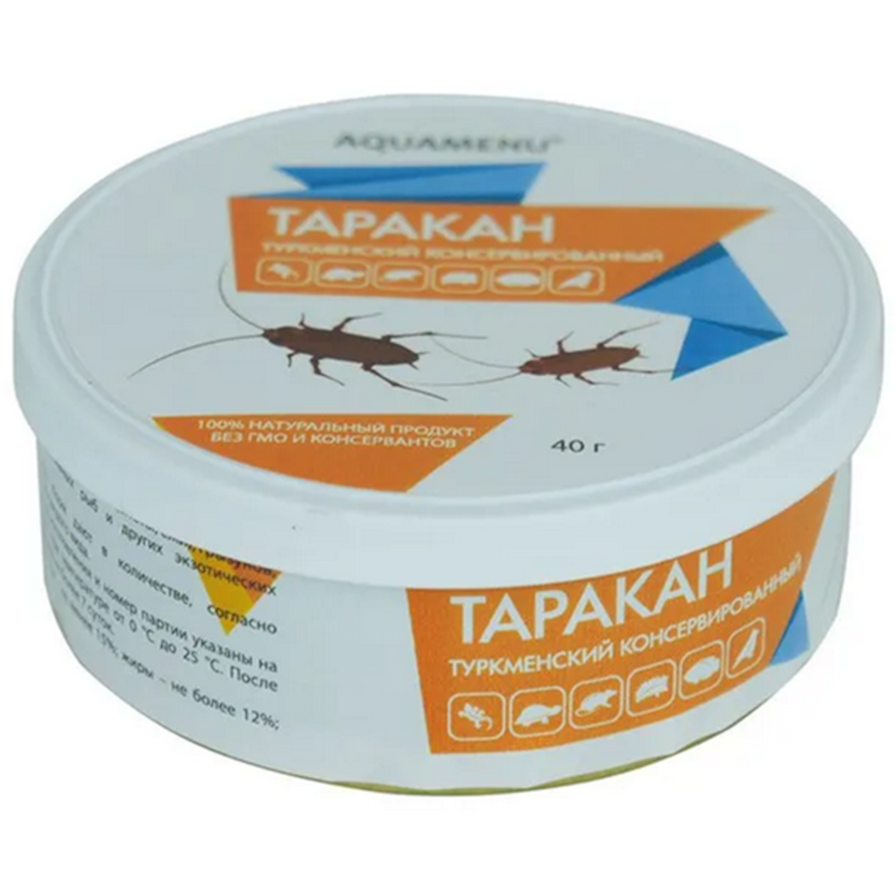 Аква-меню "Туркменский таракан" консервированный корм для насекомоядных, 40 г<