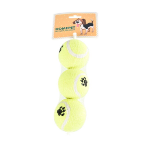 Homepet Игрушка для собак "Мячи теннисные", 3 шт