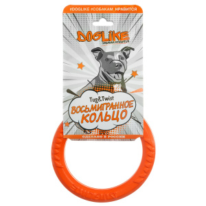 Doglike игрушка для собак Кольцо восьмигранное, оранжевое, миниатюрное, 6,9 см