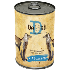 Delish консервы для собак всех пород, кролик, 970 г