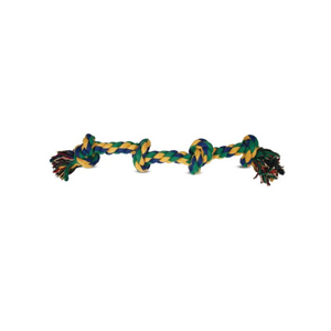 Triol Игрушка для собак "Веревка цветная 4 узла", 43 см