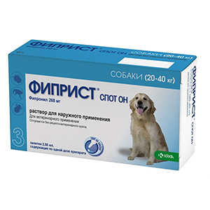 Фиприст Спот-Он капли инсектоакарицидные для собак 20-40 кг, 1 пипетка