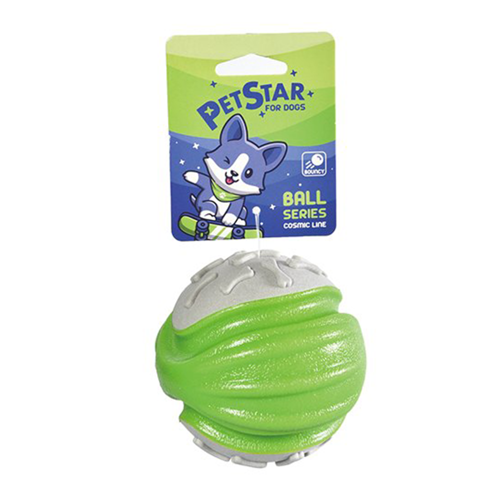 Pet Star Игрушка для собак "Мяч", термопластичная резина, 9 см<