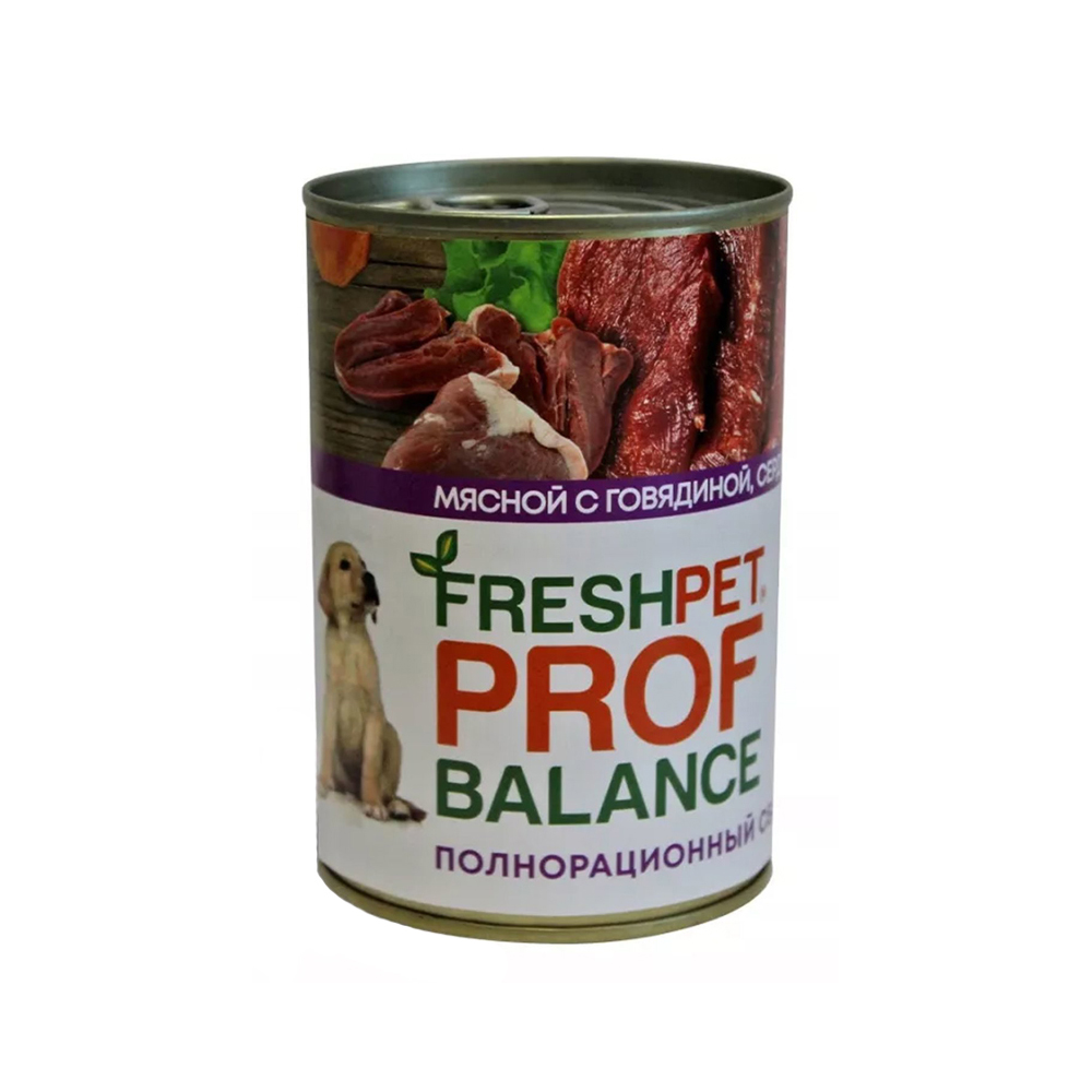 Freshpet Prof Balans консервы для щенков, говядина с сердцем и рисом, 410 г<