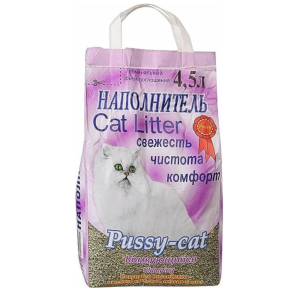 Наполнитель Pussy-cat комкующийся, 4,5 л