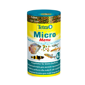 Tetra Micro Menu четыре вида корма для мелких рыб, 100 мл