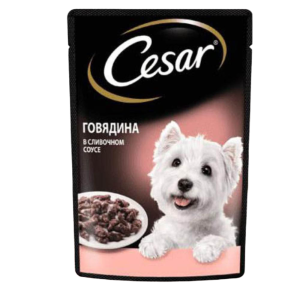 Cesar консервы для собак, говядина в сливочном соусе, 85 г