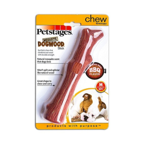 Petstages игрушка для собак Mesquite Dogwood палочка с ароматом барбекю, средняя, 18 см