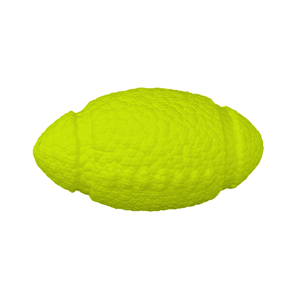 Mr.Kranch игрушка для собак "Мяч регби" неоновый желтый, 14 см<