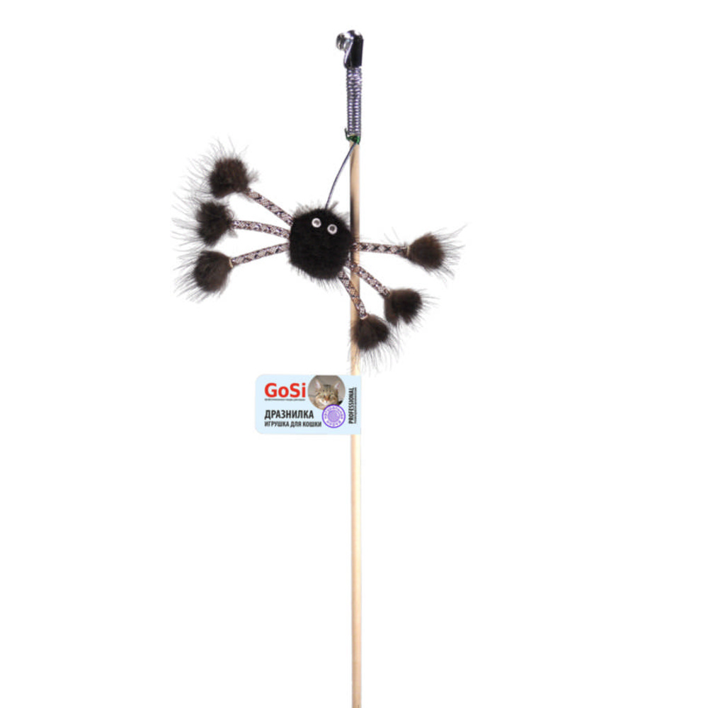GoSi игрушка для кошек дразнилка "Норковый паук на веревке"<
