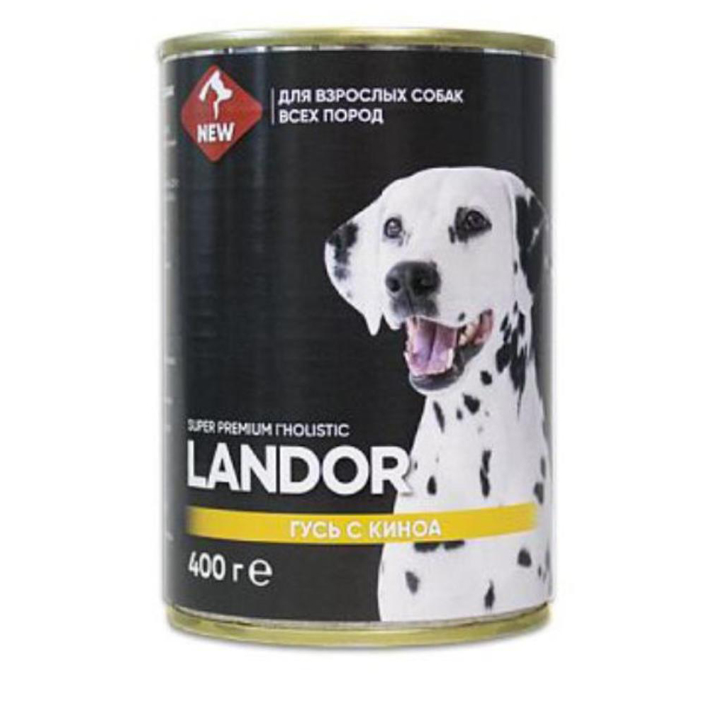 Landor консервы для собак, гусь с киноа, 400 г<