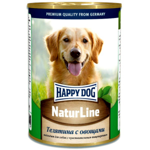 Happy Dog консервы для собак всех пород, телятина с овощами, 410 г