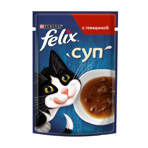Felix консервы для кошек, суп, говядина, 48 г