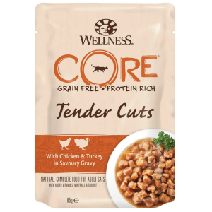 Wellness Core консервы для кошек, курица с индейкой в соусе, 85 г