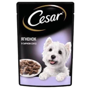 Cesar консервы для собак, ягненок в сырном соусе, 85 г