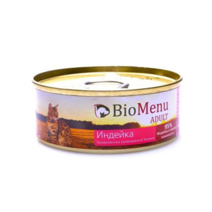 BioMenu консервы для кошек, паштет с индейкой, 100 г