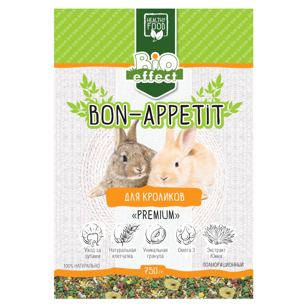 Bio Effect Bon Appetit Premium корм для кроликов, 750 г<