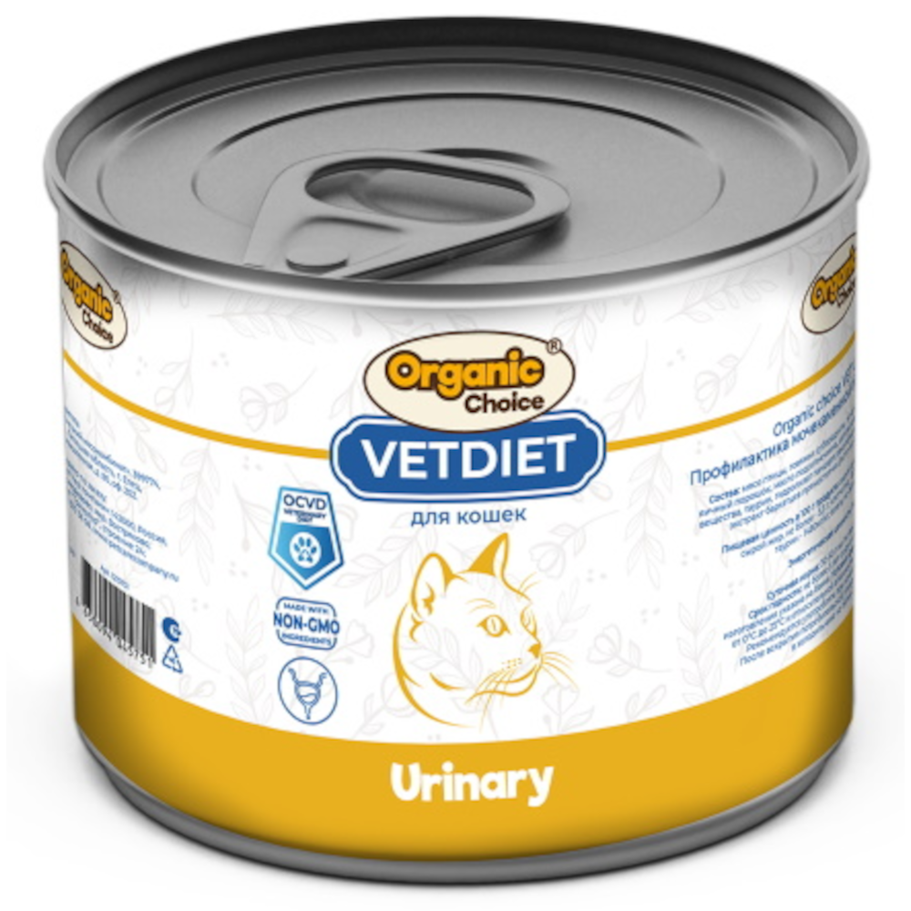 Organic Choice Vet Urinary консервы для кошек, профилактика МКБ, 240 г<
