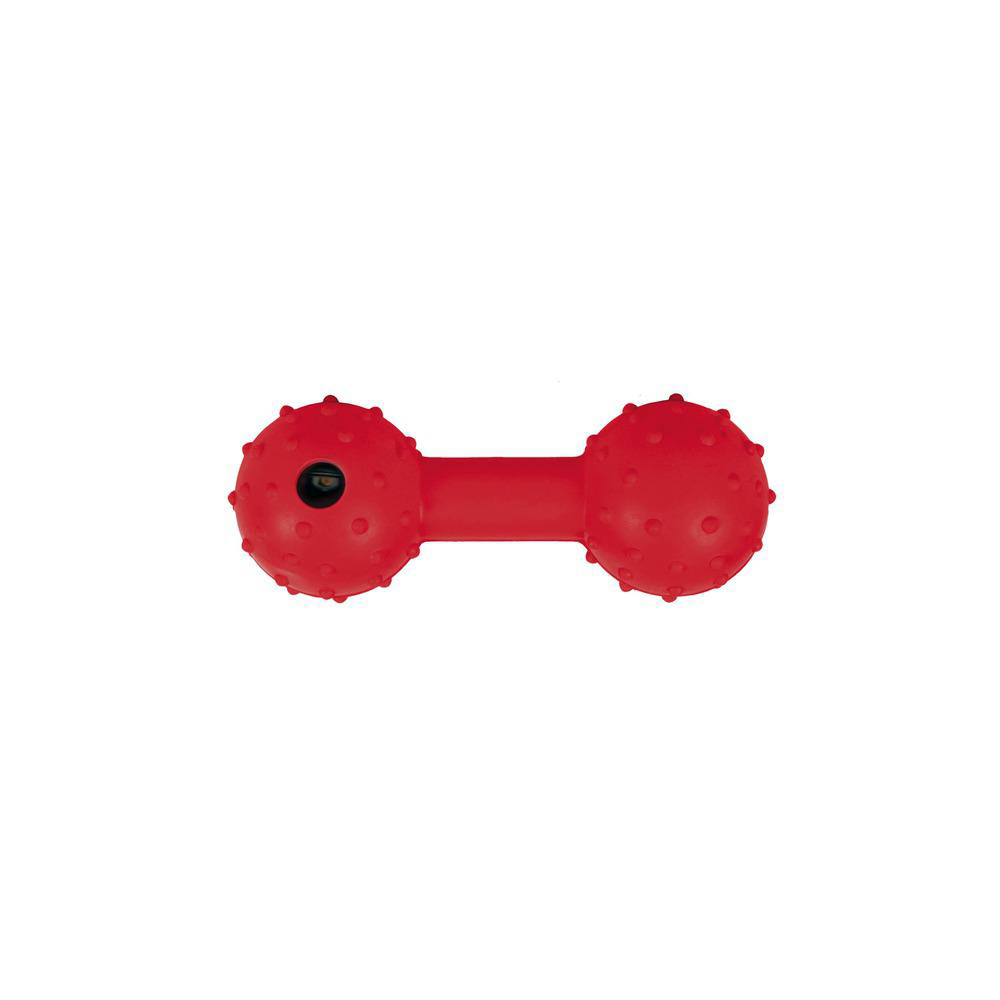 Trixie игрушка для собак "Гантель резиновая с колокольчиком", 12 см<