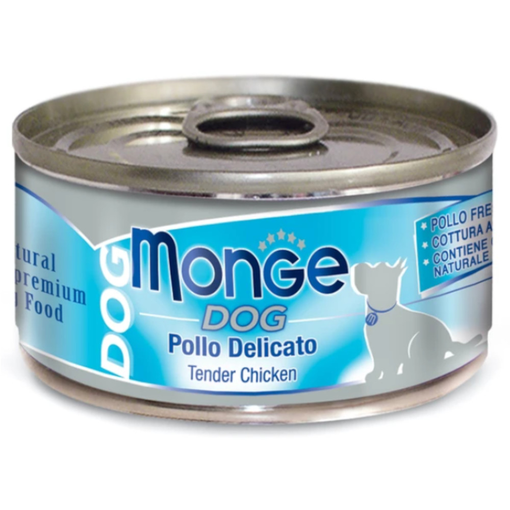 Monge Dog Natural консервы для собак, нежные куриные кусочки, 95 г<
