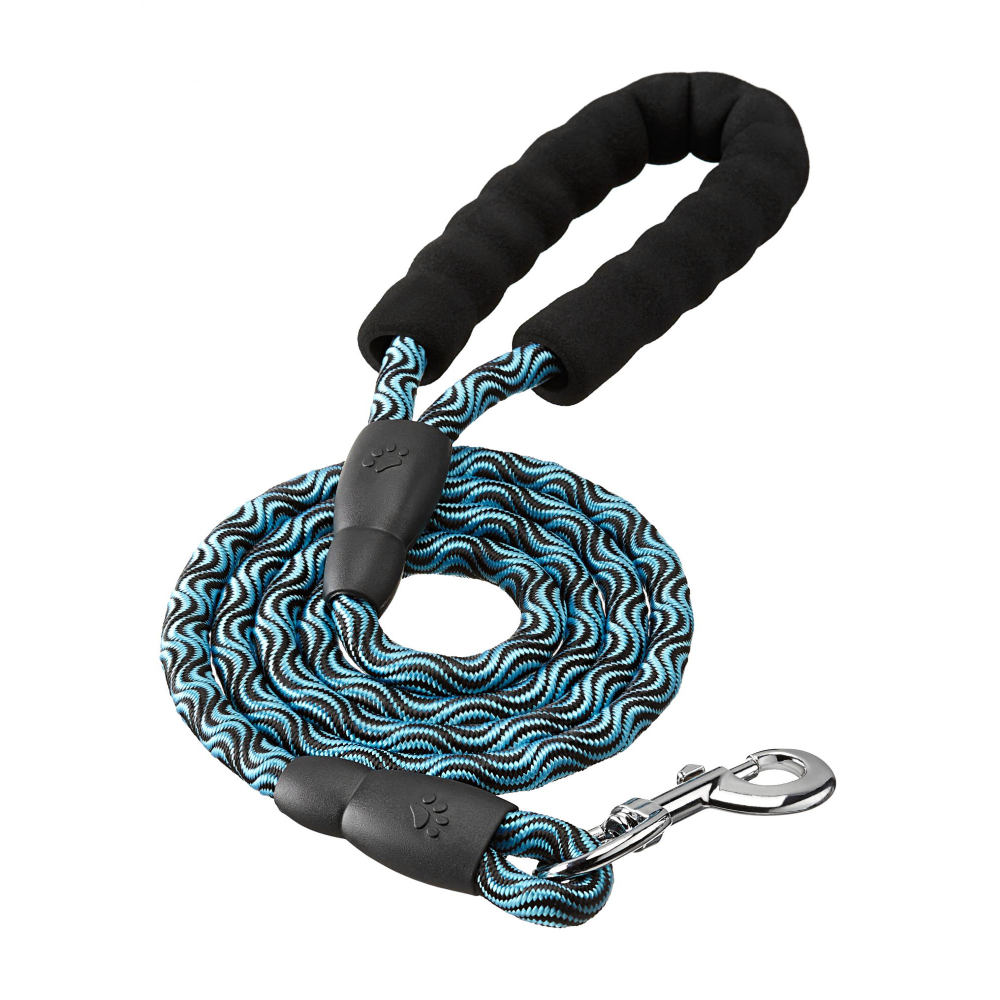 Pet-it Поводок особо прочный веревочный с мягкой ручкой 1,2х152 см нейлон синий