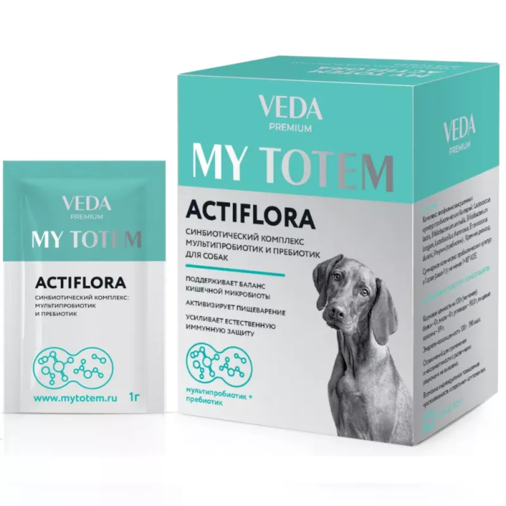 Veda My Totem Актифлора синбиотический комплекс для собак, 1 пакетик (1 г)<