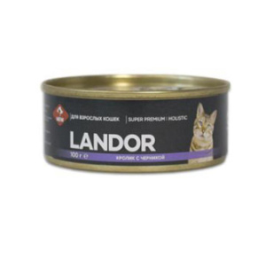 Landor консервы для кошек, кролик с черникой, 100 г