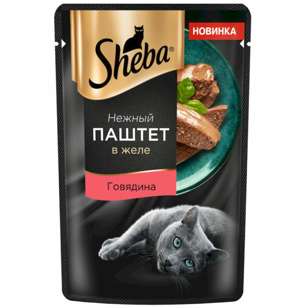 Sheba консервы для кошек, паштет с говядиной, 75 г<