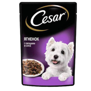 Cesar консервы для собак, ягненок с овощами, 85 г